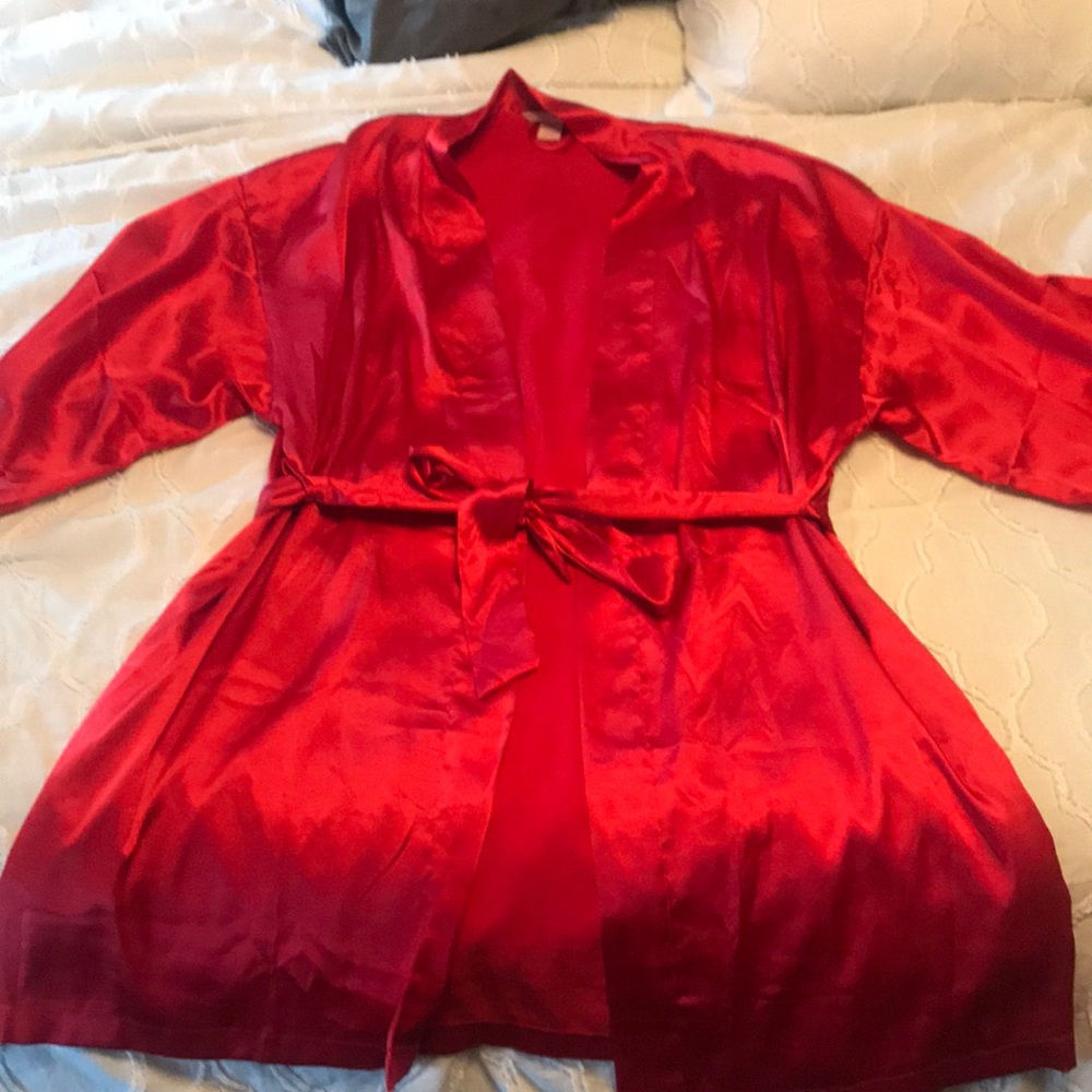 Victoria’s Secret Red Silk Robe